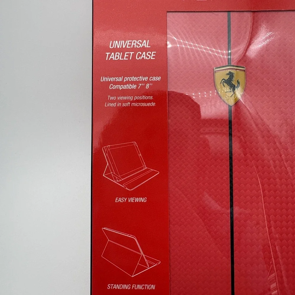Ferrari Scuderia Universal Tablet Case 7-8 Inch‎ Folio Stand CG Mobile Red